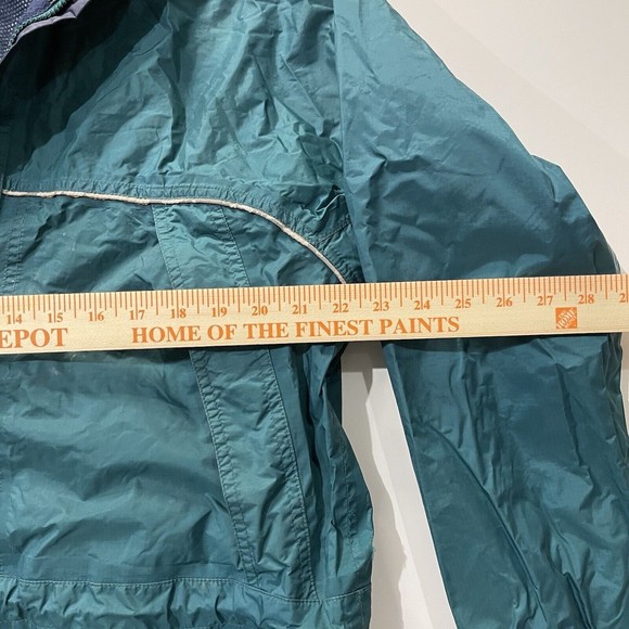 Vtg 90’s LL Bean Hooded Windbreaker Anorak Green Rain Jacket Shell Large Tall T - Picture 14 of 16